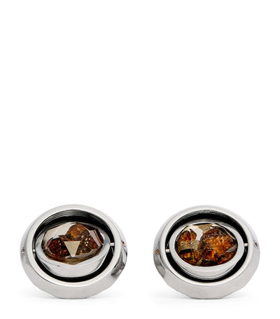 Harrods Tateossian Graffiato Stony-Iron Meteorite Cufflinks- Buy online at McGrocer