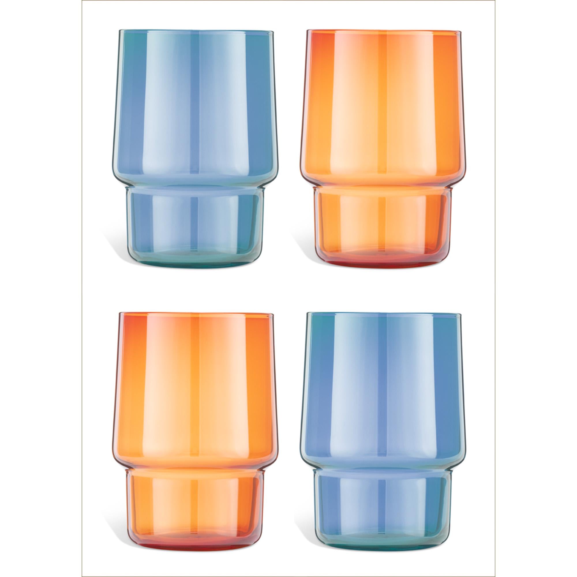 Habitat Coloured Stacking Tumbler Assortment GOODS Sainsburys