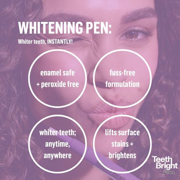 7th Heaven teeth whitening pen with PAP technology, imported from the UK
