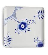 Harrods Royal Copenhagen Blue Fluted Mega Square Porcelain Plate (20cm)- Buy online at McGrocer