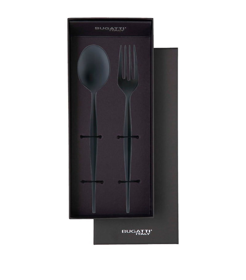 Bugatti serving set Natura 2-piece stainless steel, imported from the UK