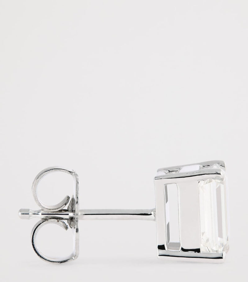 Harrods white gold diamond stud earrings 1.00ctw (British brand)