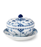Royal Copenhagen porcelain bowl set blue fluted 300ml, imported from the UK
