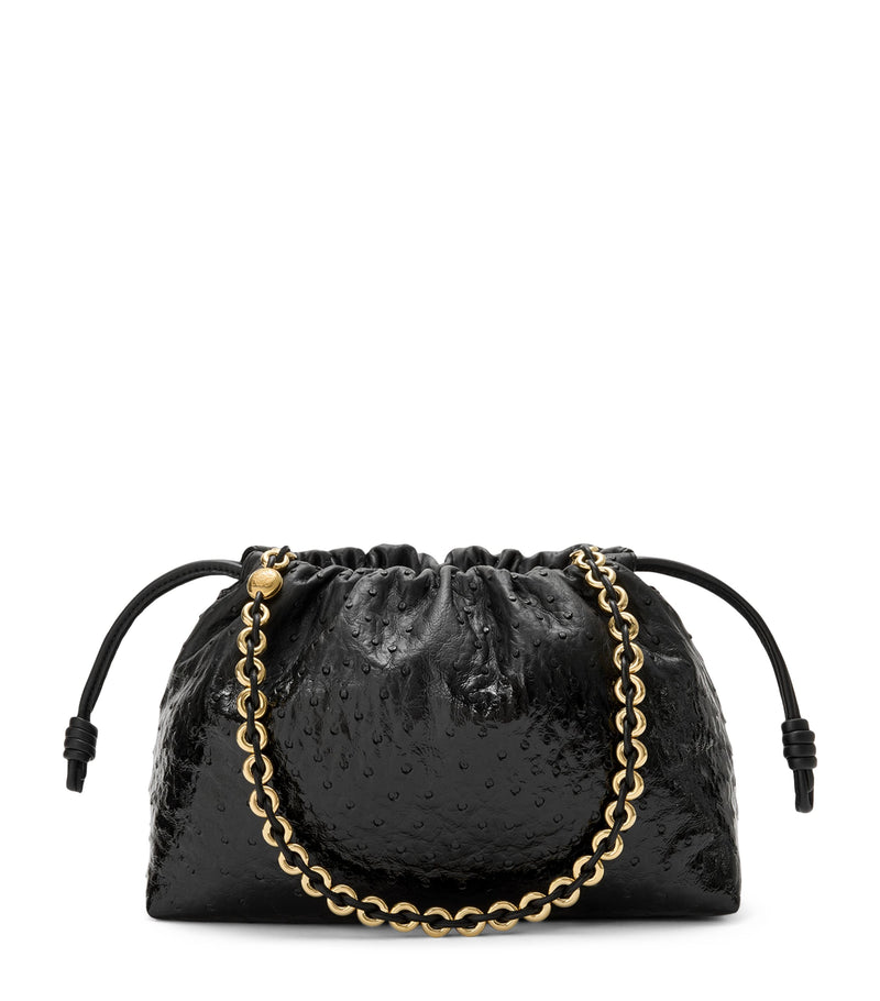 LOEWE Flamenco ostrich leather clutch bag - British product