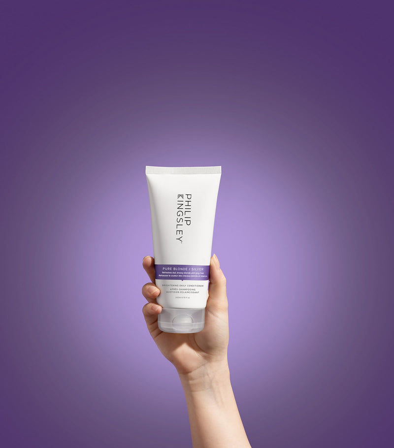 Philip Kingsley Pure Blonde Silver Shampoo and Conditioner Duo, imported from the UK