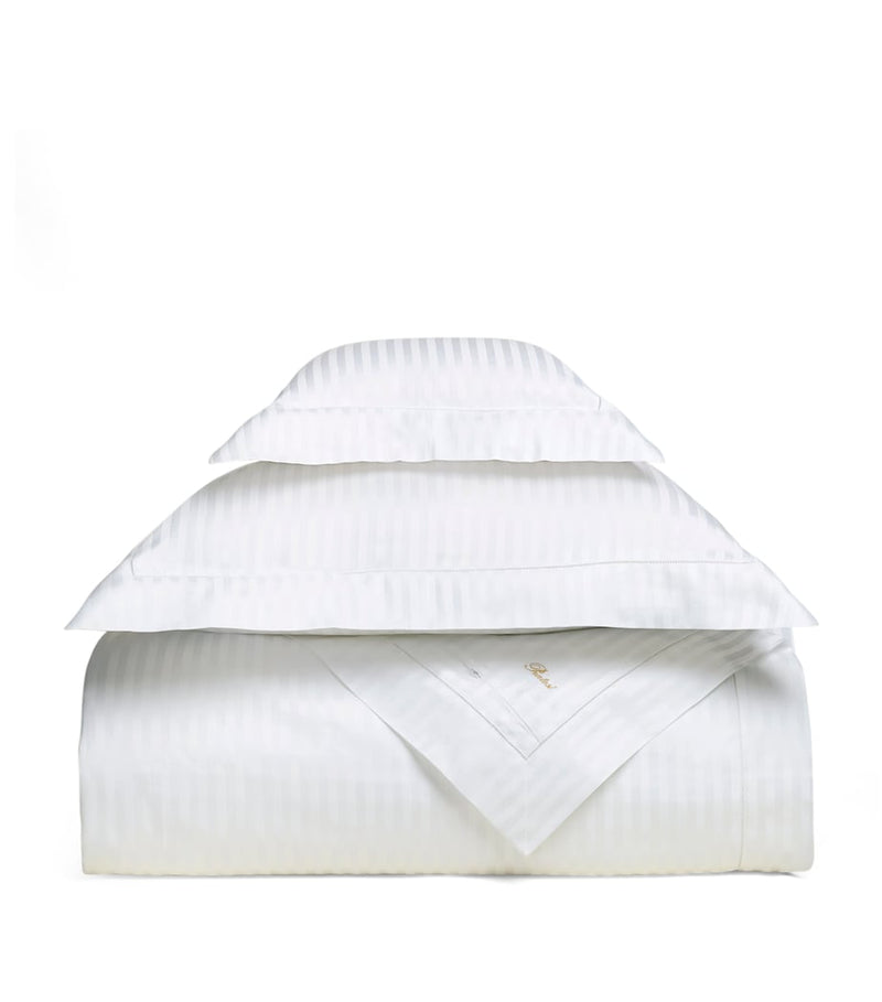 Pratesi striped boudoir pillowcase 30x40cm, imported from the UK