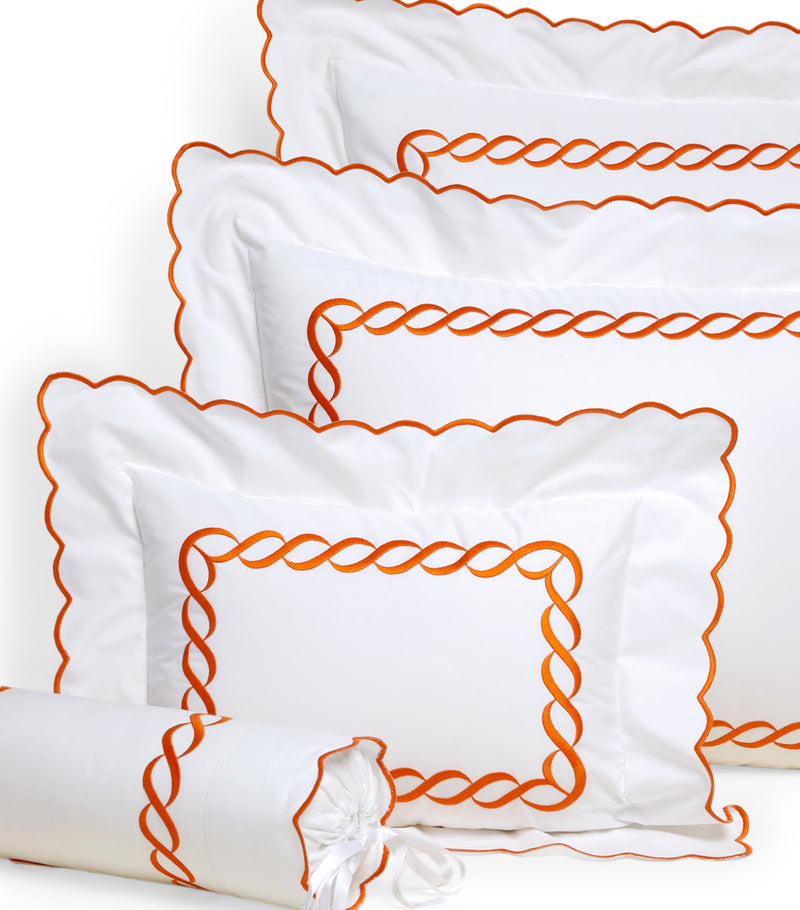 Egyptian Cotton Oxford Pillowcase with Braid Design 50cm x 90cm
