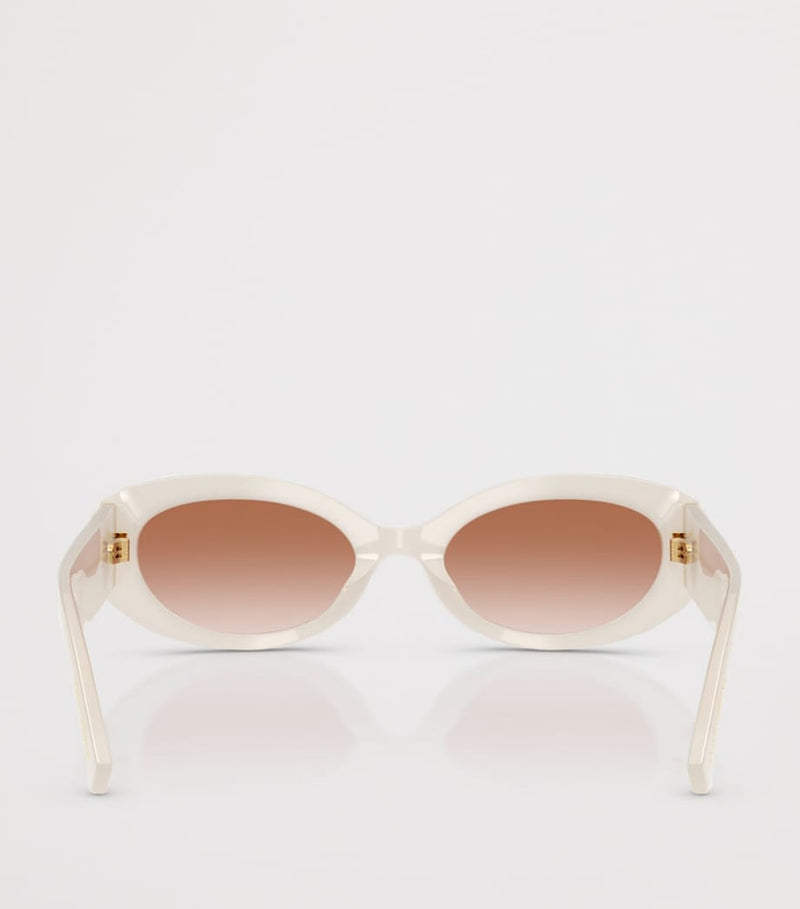Dolce&Gabbana oval sunglasses in opaline finish, imported from the UK