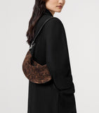 AllSaints suede Luna Leppo shoulder bag leopard print UK version