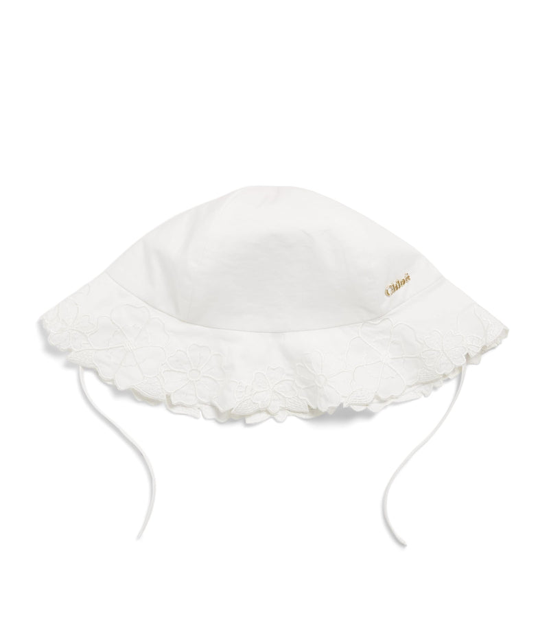 Chloé Kids Cotton Embellished Bucket Hat - British product