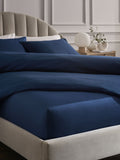 Navy 300 Thread Count Collection Luxe Cotton Deep Fitted Sheet