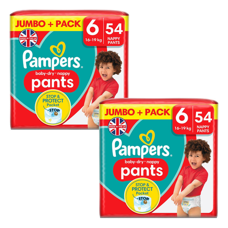 Pampers Baby Dry Pants Size 6 nappies, imported from the UK