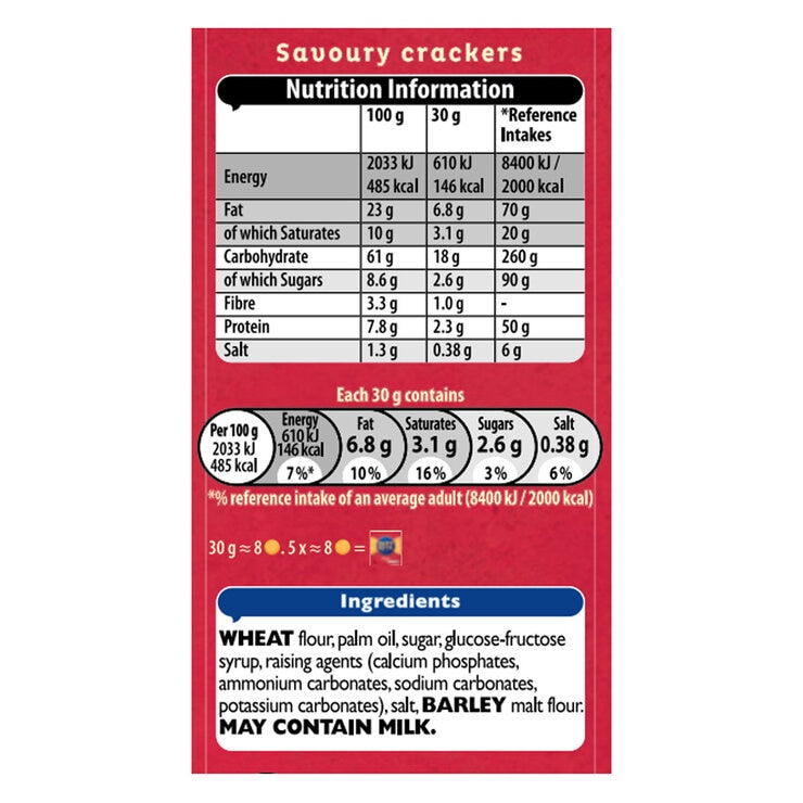 Ritz Original Crackers 8 x 150g multipack, imported from the UK
