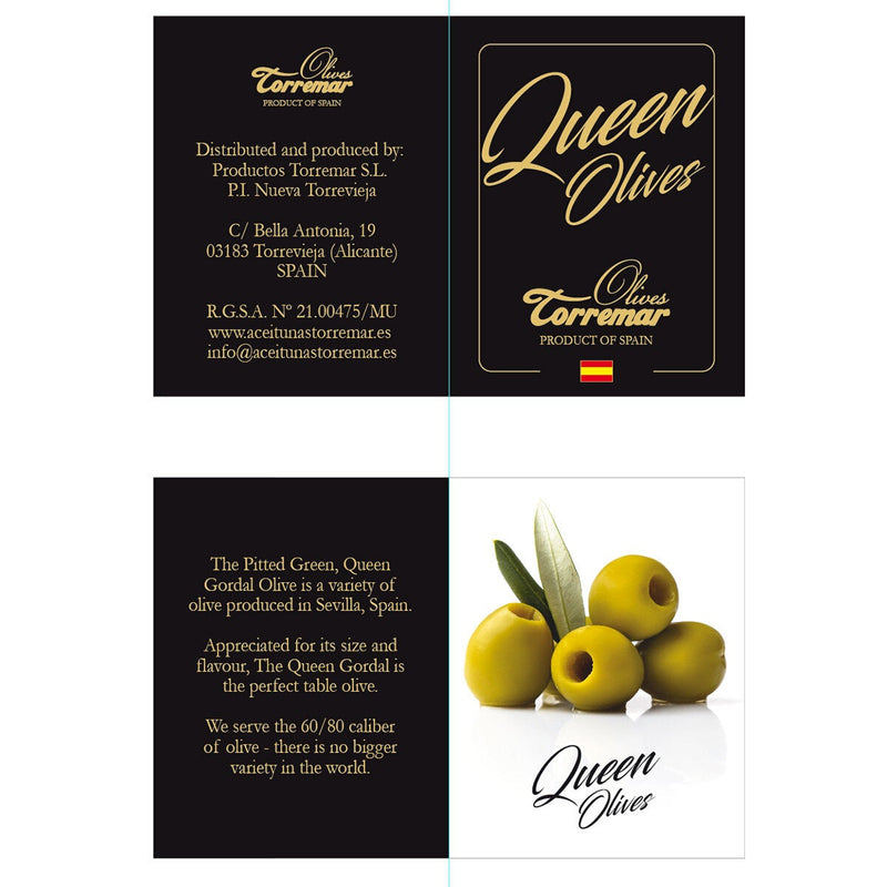 Torremar Queen Gordal Green Olives 3.9kg (British brand)