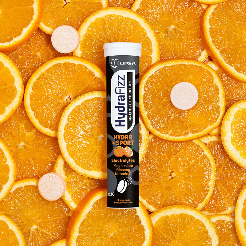 Hydrafizz effervescent supplement orange flavoured, UK version