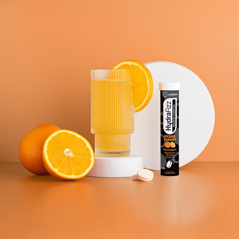 Hydrafizz effervescent supplement orange flavoured, UK version