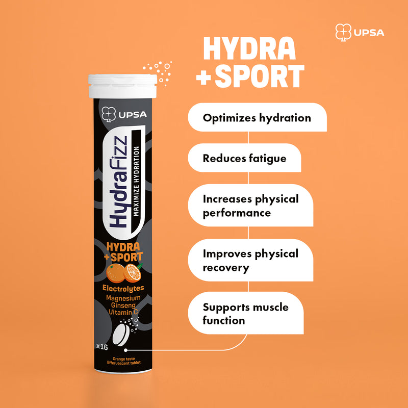 Hydrafizz effervescent supplement orange flavoured, UK version