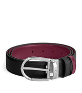 Harrods Montblanc Leather Horseshoe Reversible Belt- Buy online at McGrocer