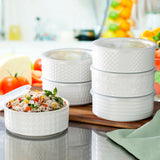 Costco UK Signature Housewares Stoneware Bowls with Lids 6-Pack in White and Blue Serving Bowls- Buy online at McGrocer