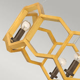 Hinkley Moxie 6-light Sunset Gold pendant light, UK version
