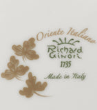Ginori porcelain change tray with hand-painted gold florals, UK version