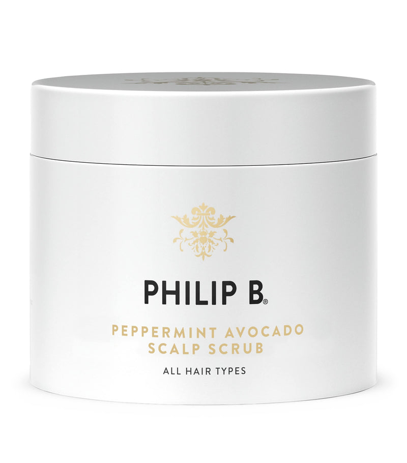 Philip B Peppermint Avocado Scalp Scrub 236ml, imported from the UK