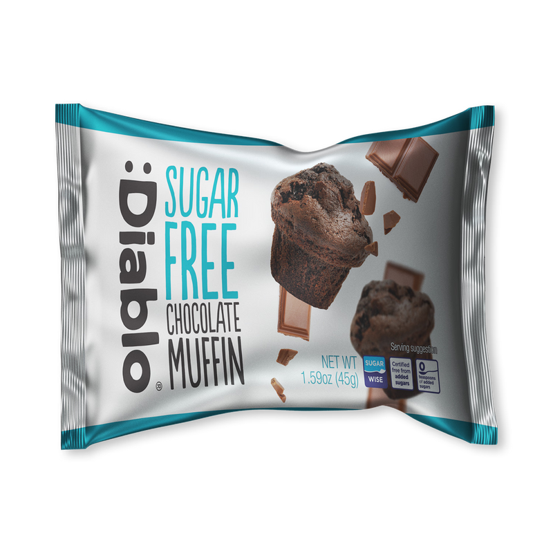 Diablo sugar free chocolate muffin 45g - British product