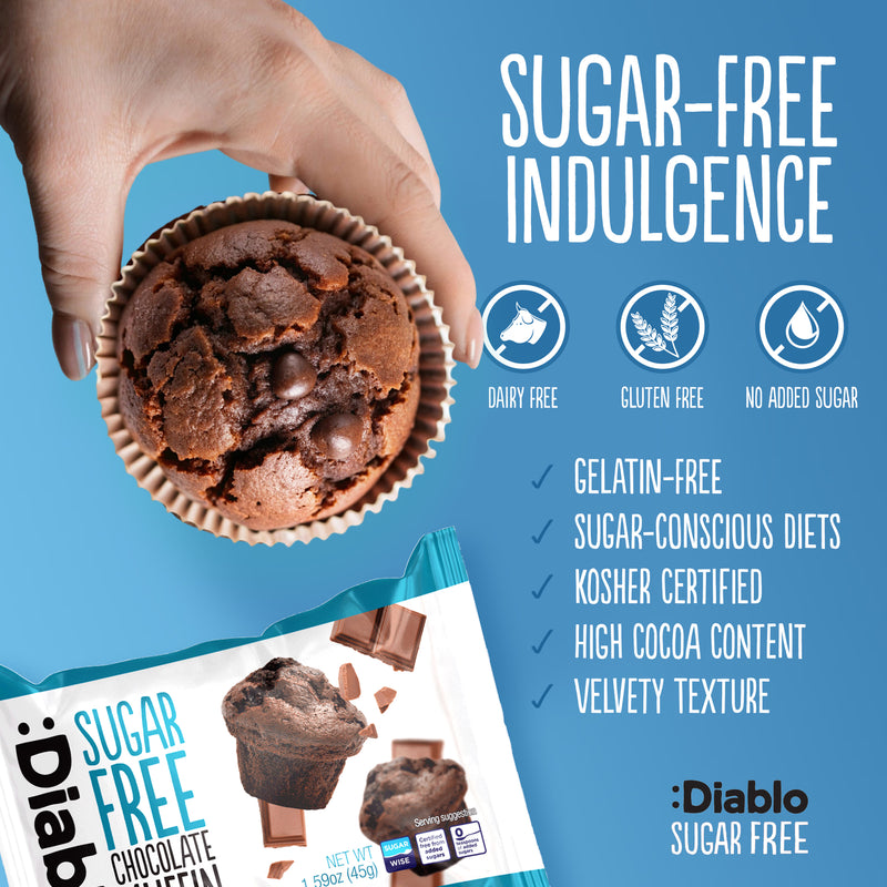 Diablo sugar free chocolate muffin 45g - British product