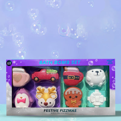Costco UK Holler & Glow Festive Fizzmas Bath Bombs 8 Piece Set- Buy online at McGrocer