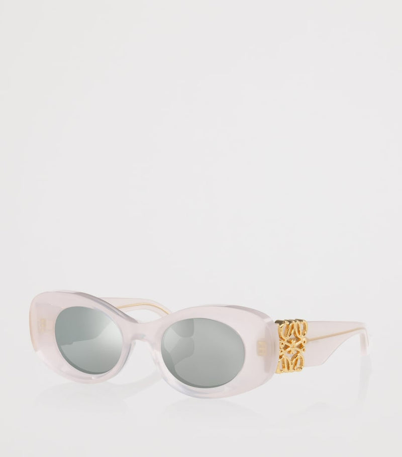 LOEWE Anagram oval sunglasses with bevelled acetate frames, UK version