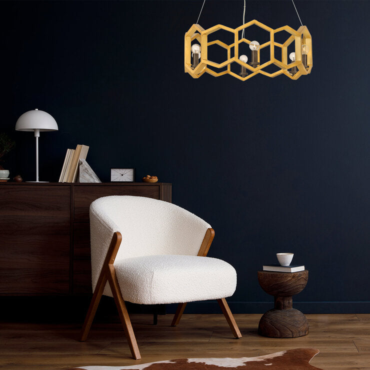 Hinkley Moxie 6-light Sunset Gold pendant light, UK version