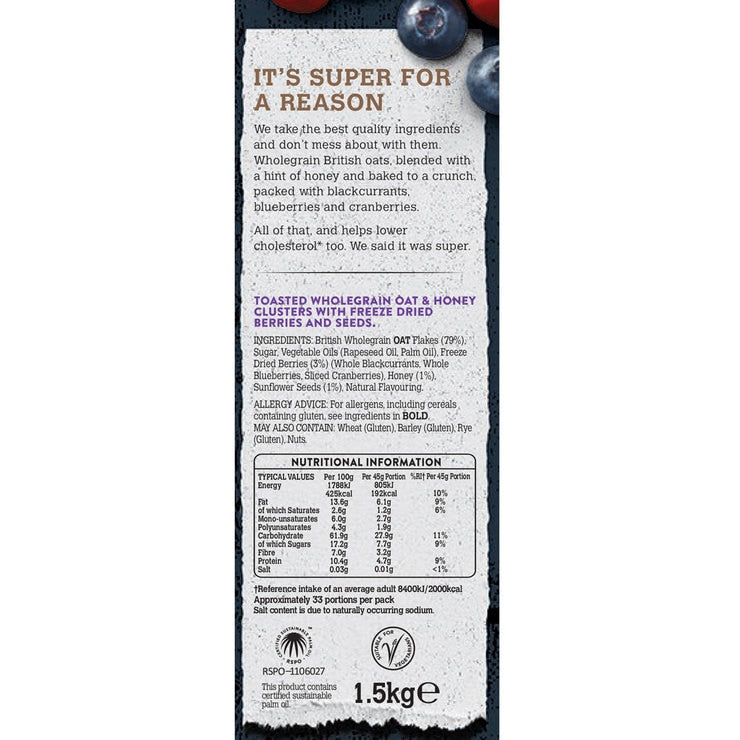 Jordans Super Berry Granola 1.5kg, UK version