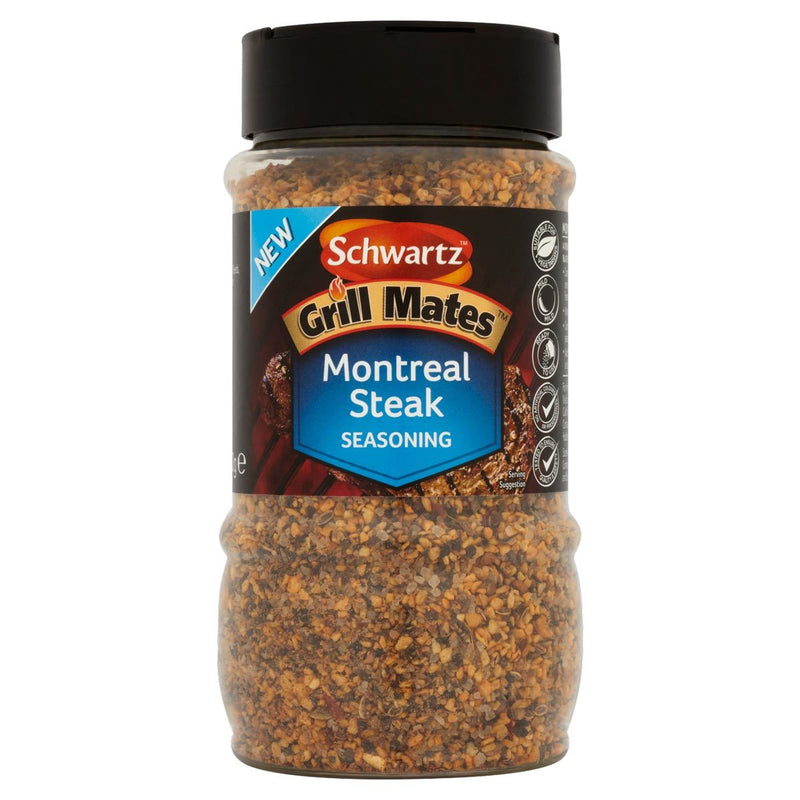 Schwartz Montreal steak seasoning blend in a 370g jar (British brand)