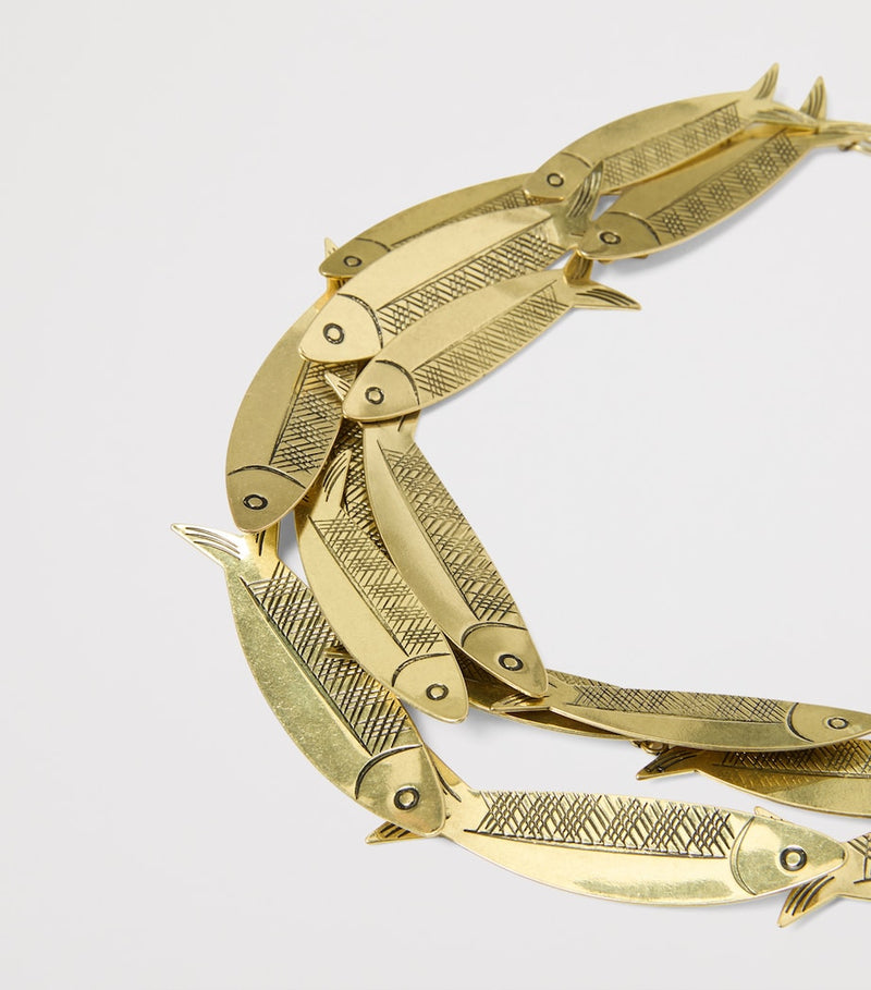 Marina Rinaldi gold-tone fish necklace - British product
