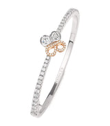 Harrods Boodles Be Boodles Platinum, Rose Gold and Diamond Bangle- Buy online at McGrocer