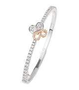 Harrods Boodles Be Boodles Platinum, Rose Gold and Diamond Bangle- Buy online at McGrocer