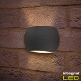 Integral Luxstone outdoor wall light 2 pack black, imported from the UK