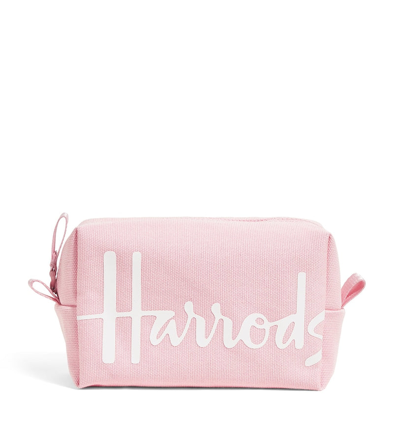 Harrods cotton logo cosmetics bag, UK version