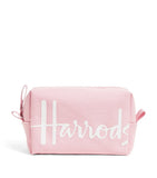 Harrods cotton logo cosmetics bag, UK version