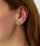 Boodles rose gold diamond stud earrings (British brand)