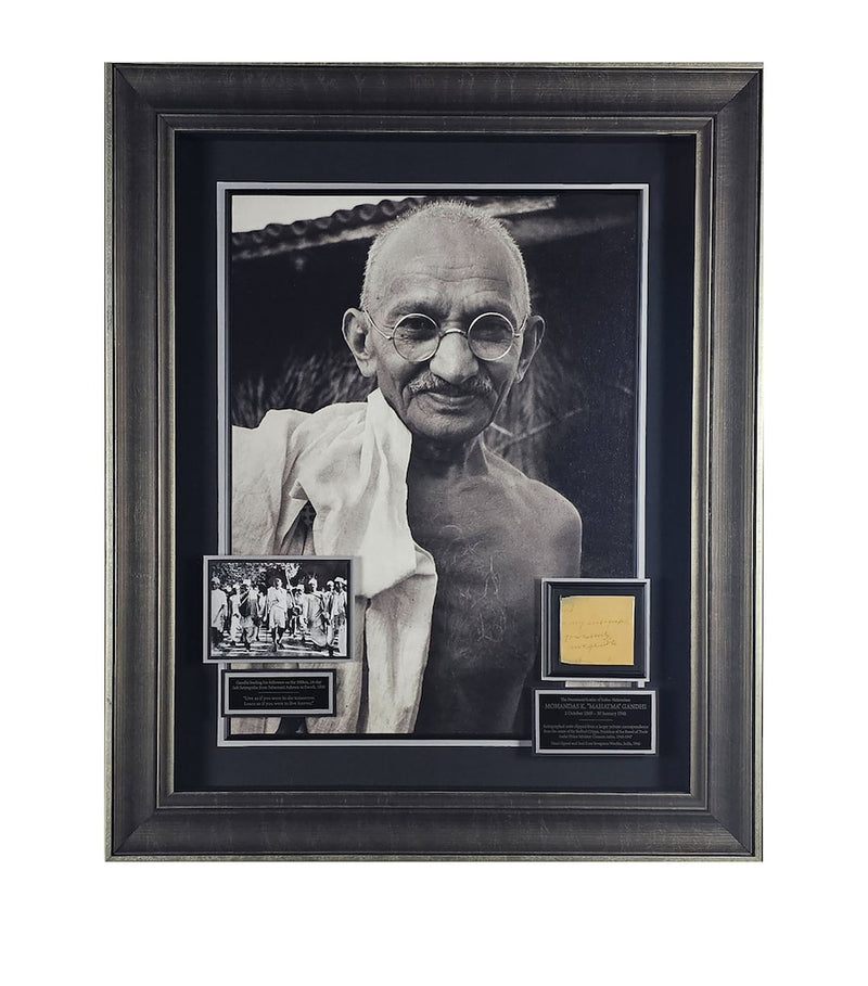 Leipzig Galleries Mahatma Gandhi signed historic display, UK version