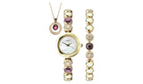 Argos Limit Ladies' Gold Plated Bracelet, Necklace and Watch Set- Buy online at McGrocer