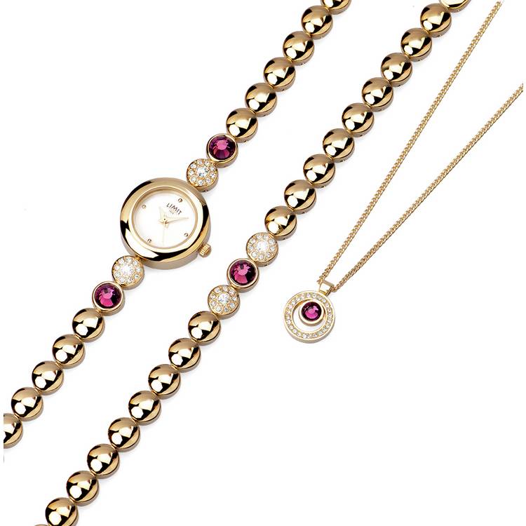 Limit ladies gold plated watch set and jewellery, UK version