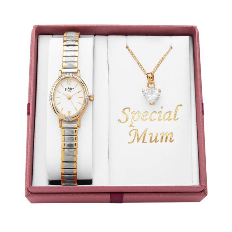 Limit ladies watch necklace set with Special Mum engraving (British brand)