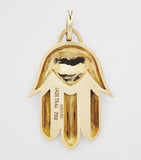 Jade Trau Hamsa charm yellow gold diamond, imported from the UK