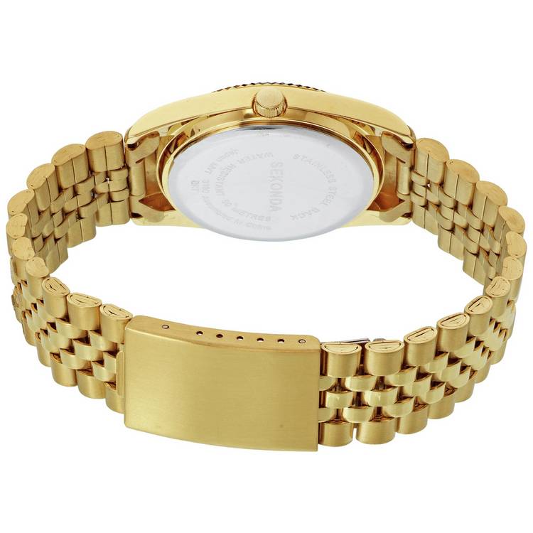 Sekonda gold plated black dial watch 36mm - British product