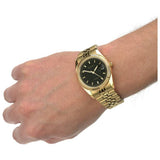 Sekonda gold plated black dial watch 36mm - British product