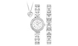 Limit ladies silver watch set with bracelet and pendant, UK version
