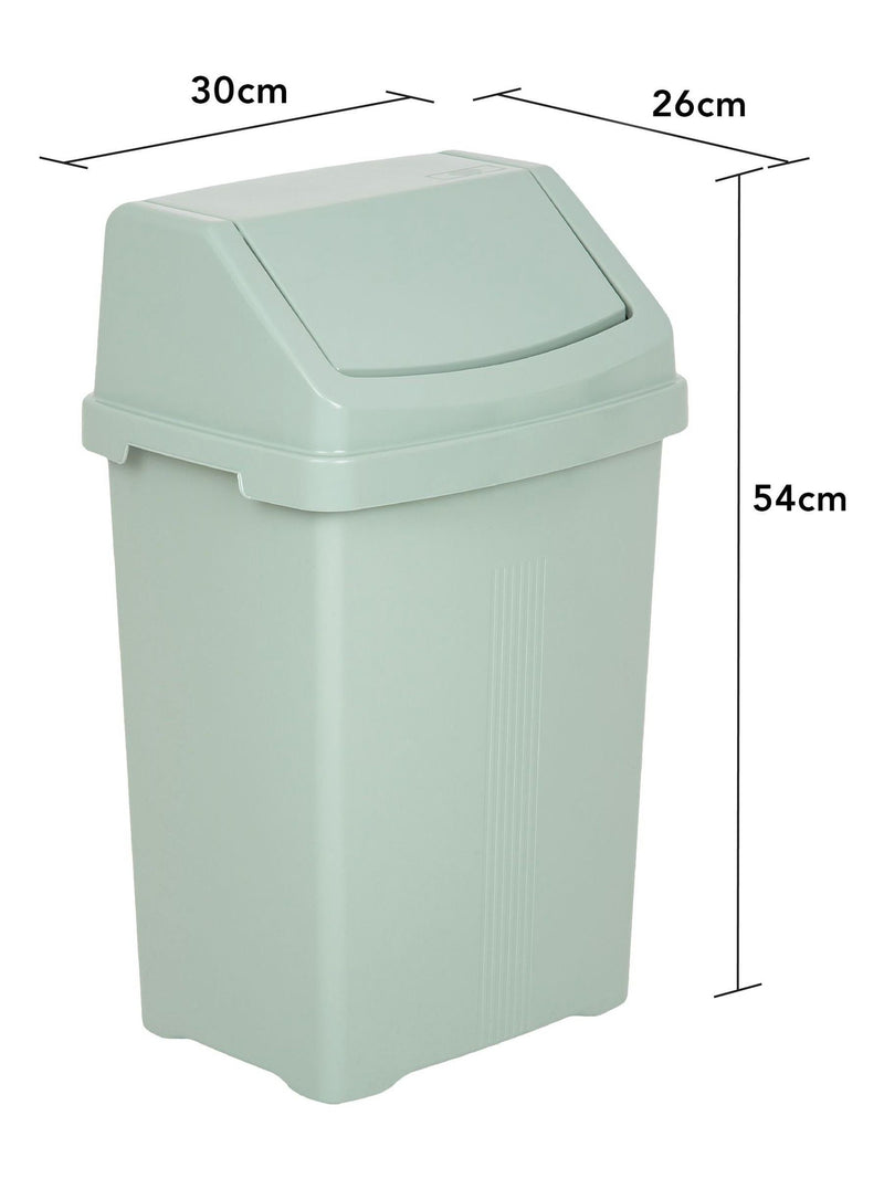 Wham Green Casa 25L plastic swing bin (British brand)