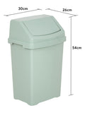Wham Green Casa 25L plastic swing bin (British brand)